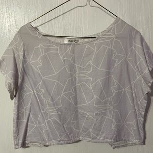 (At)+(Au) Lavender Geometric Crop Top